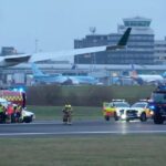 Aer Lingus plane landing drama as fire fighters scramble at UK airport